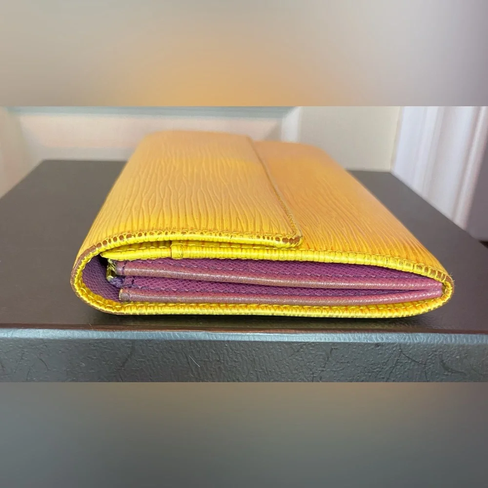 Louis Vuitton Yellow Epi Long Wallet